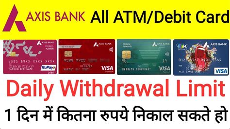 axis debit card withdrawal limit